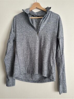 Nike Running Dri Fit 1/3 Zip Pullover Jacket with thumb holes